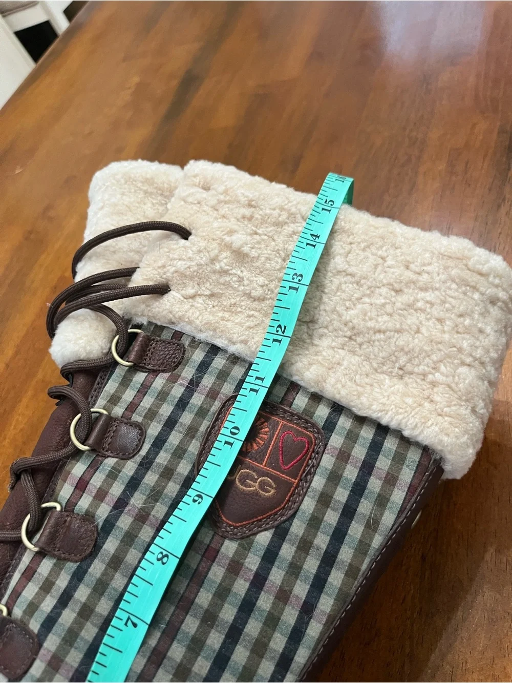 UGG Cream Shearling-Lined Boot Interior